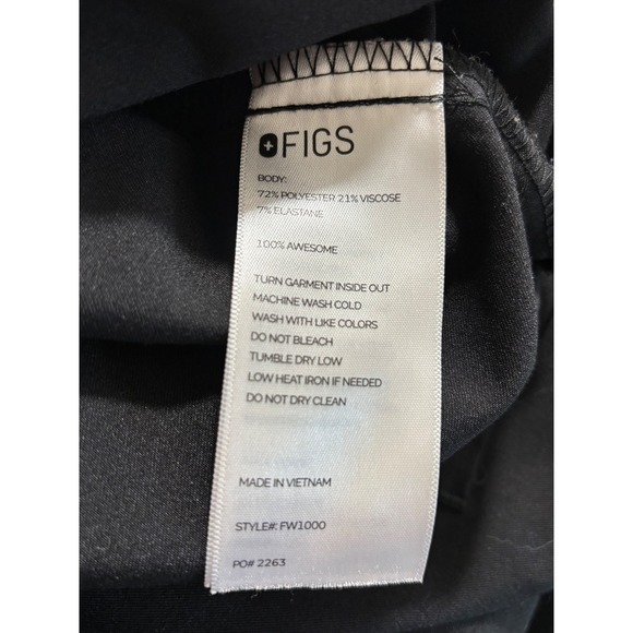FIGS‎ Technical Collection Black Scrub Top Healthcare Professional Women's L - Picture 5 of 6